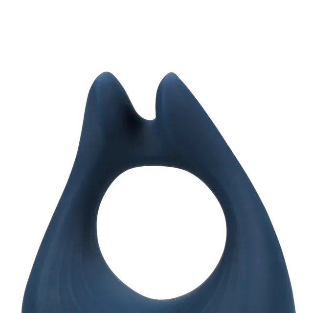 Inel vibrator pentru penis LOVELINE Pointed Cock Ring. 10 funcții de vibrație. din silicon moale. culoare albastru