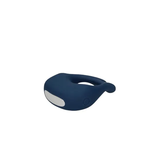 Inel vibrator pentru penis LOVELINE Pointed Cock Ring. 10 funcții de vibrație. din silicon moale. culoare albastru