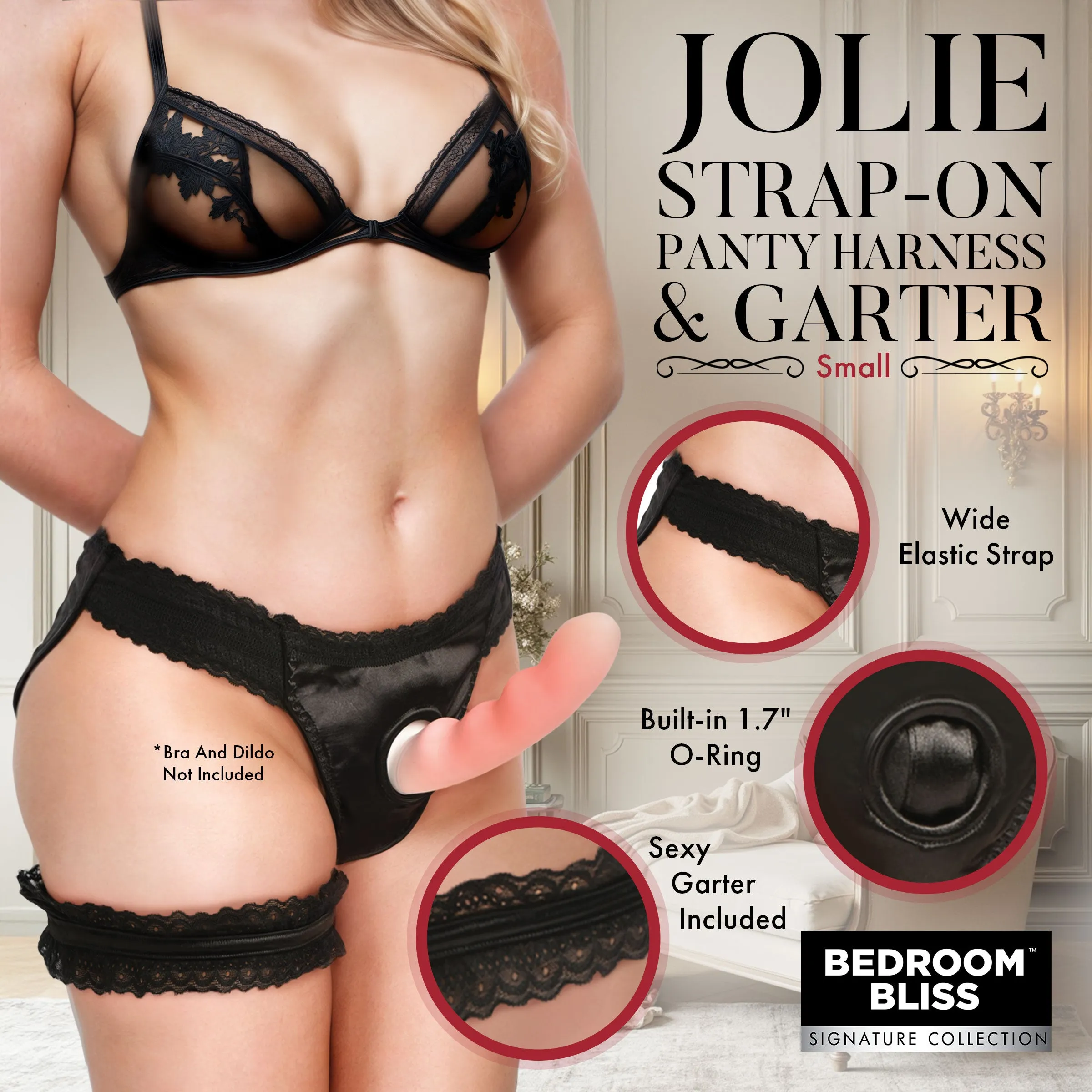 Jolie Strap-on Panty Harness & Garter - Small