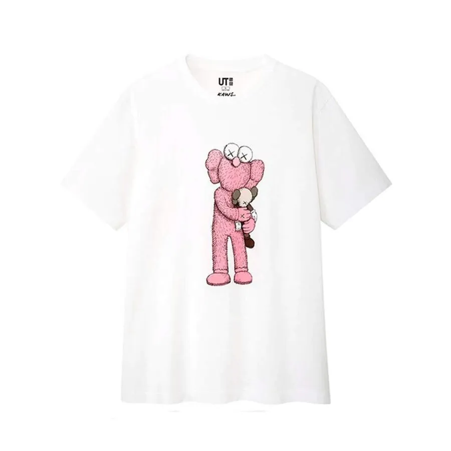 KAWS X UNIQLO PINK BFF TEE WHITE (ASIA SIZING)