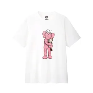 KAWS X UNIQLO PINK BFF TEE WHITE (ASIA SIZING)