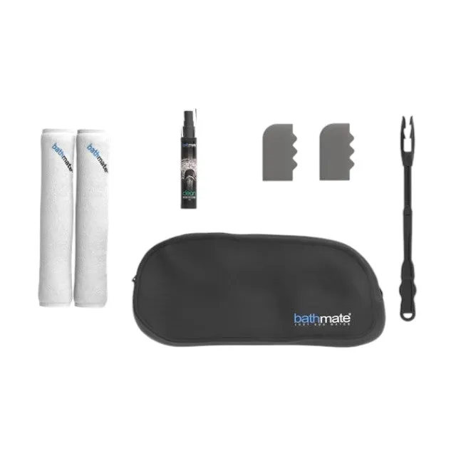 Kit de curățenie pentru pompe și accesorii BATHMATE Cleaning Kit. perie   2 prosoape   soluție curățare   geantă neagră