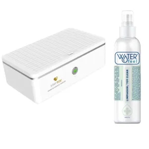 Kit pentru sterilizare jucarii STERTOY. 99.99% eficienta. lampa UV de ultima generatie. spray Toy Cleaner Waterfeel inclus