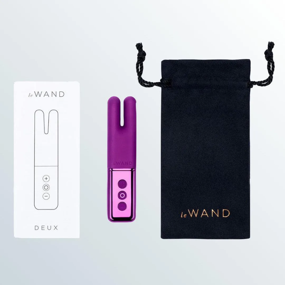 Le Wand Chrome Deux Dual-Motor Vibrator - Dark Cherry
