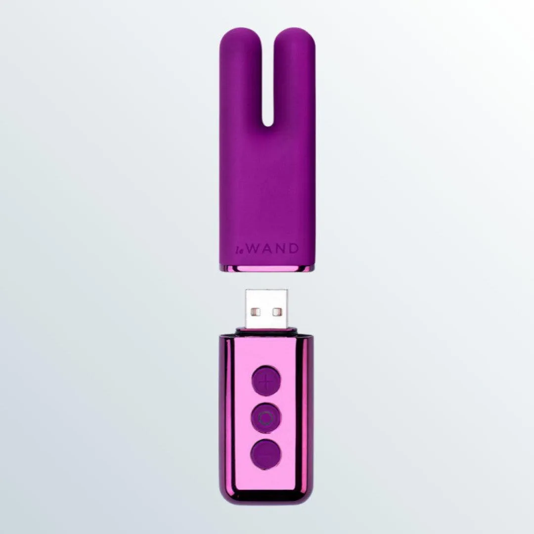 Le Wand Chrome Deux Dual-Motor Vibrator - Dark Cherry