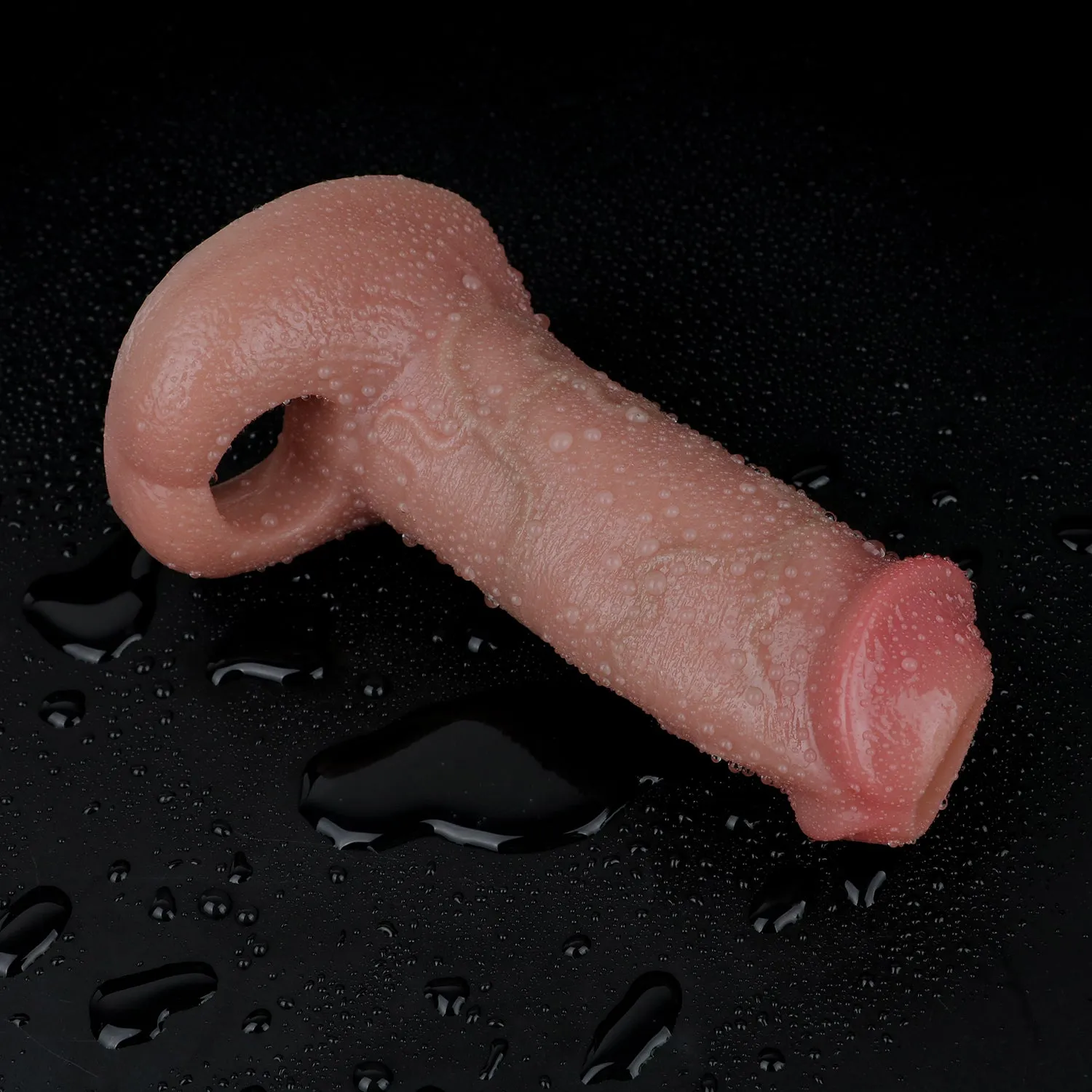 Life Size Penis Sleeve Sheath - Open-end Silicone Cocksleeve Extender Sex Toys for Men