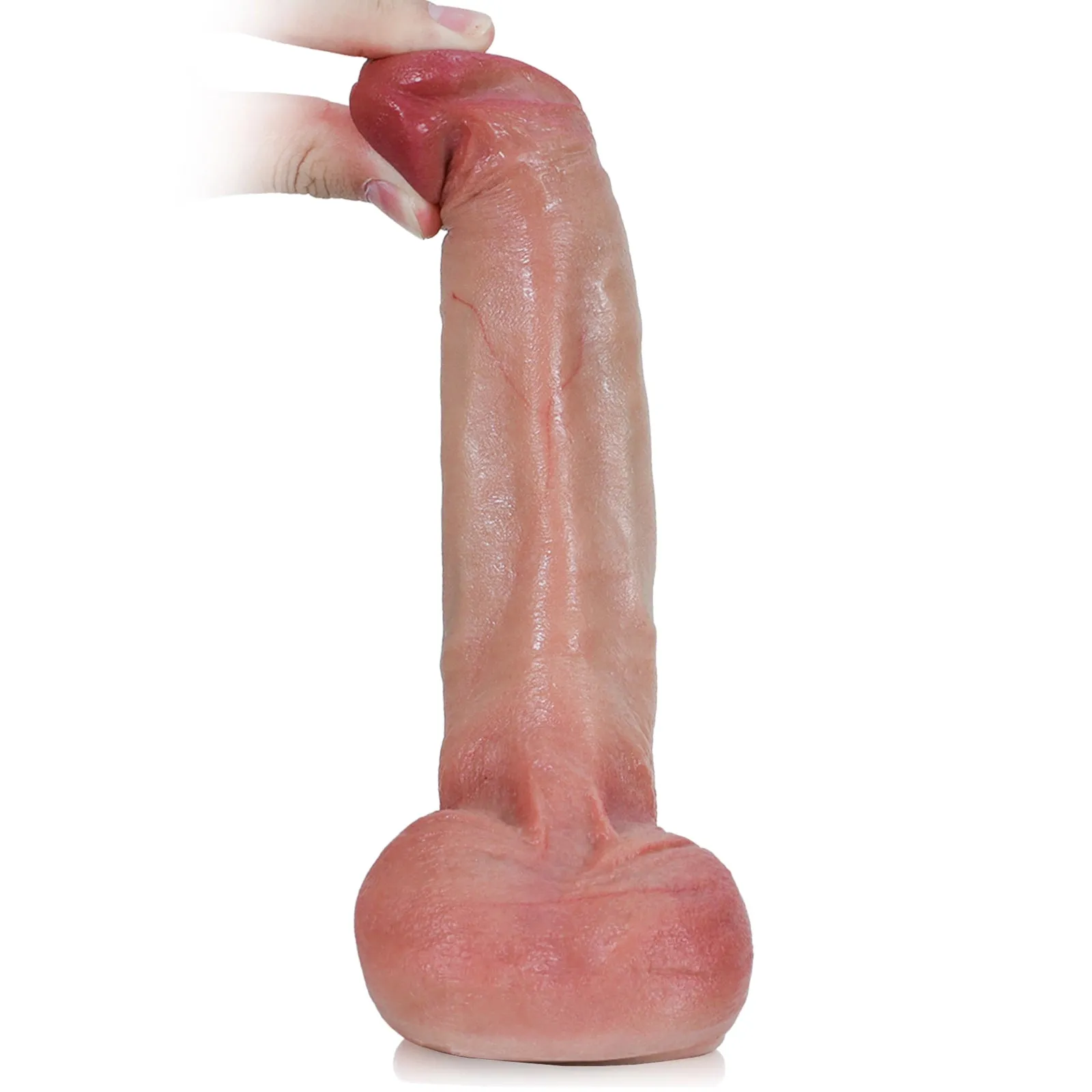 Lightskin Cocks Realistic Anal Dildos - Bare Skin Silicone Sex Toys for Women Masturbating