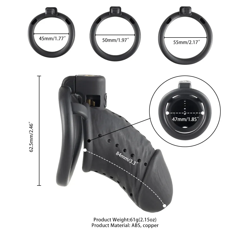 LOCKINK Sevanda Black Wiener 3D Printed Chastity Cage