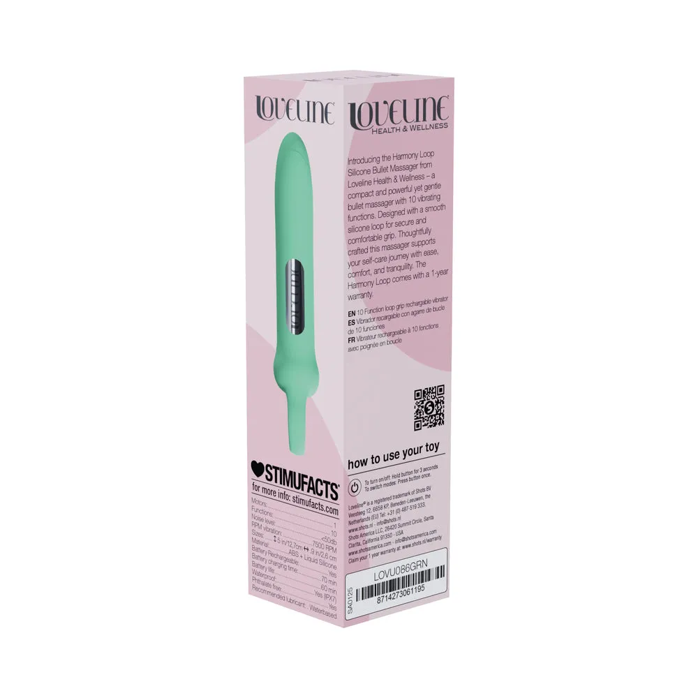 LoveLine Harmony Loop Grip Vibe Liquid Silicone Green