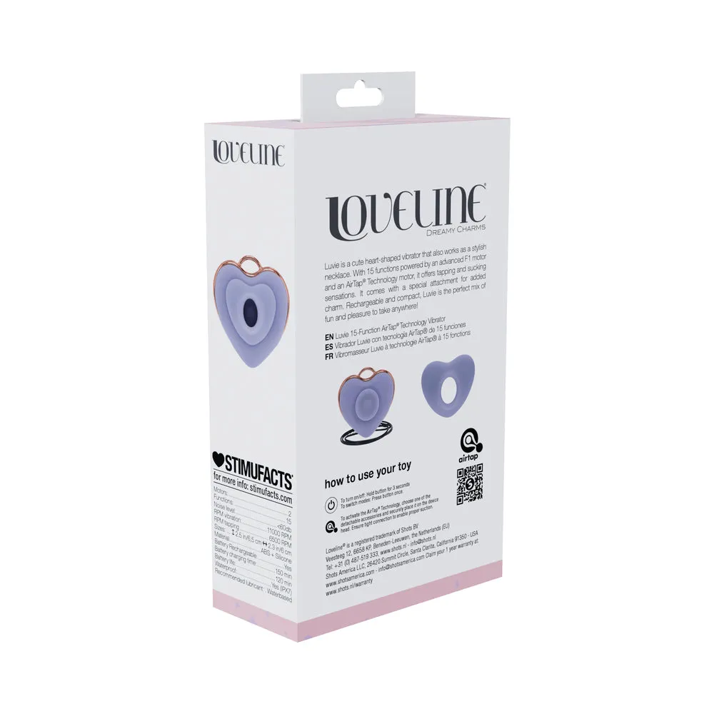 LoveLine Luvie AirTapTech Rechargeable Vibrator Waterproof Lavender