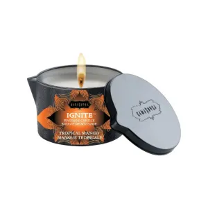 Lumânare pentru masaj KAMASUTRA Ignite Sweet Almond. cu unt de shea. aromă de migdale. 170 gr