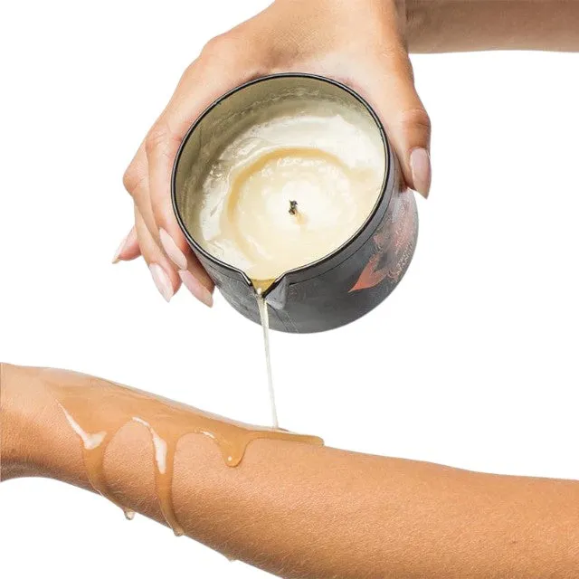 Lumânare pentru masaj KAMASUTRA Ignite Vanilla Sandalwood. cu unt de shea. aromă de vanilie și lemn de santal. 170 gr