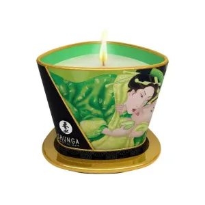 Lumânare pentru masaj SHUNGA Zenitude - Exotic Green Tea. cu uleiuri 100% naturale. cu aromă de ceai verde. 170 ml