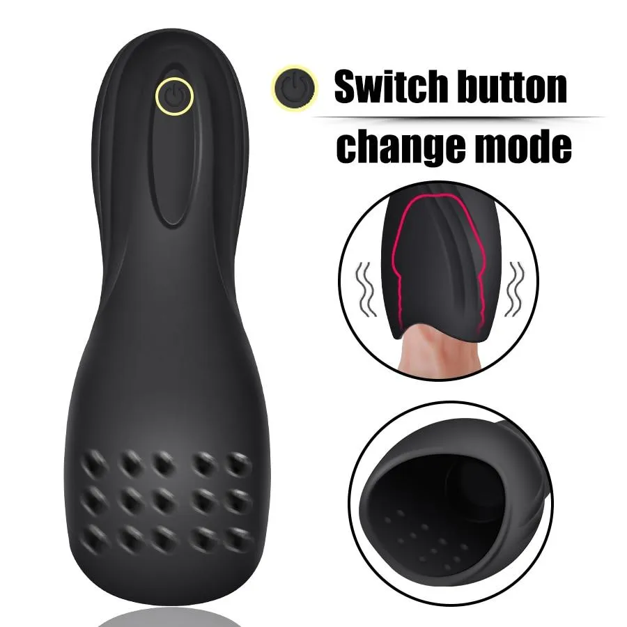 Male Masturbator Vibrator Cup - Electric Oral Sex Toy