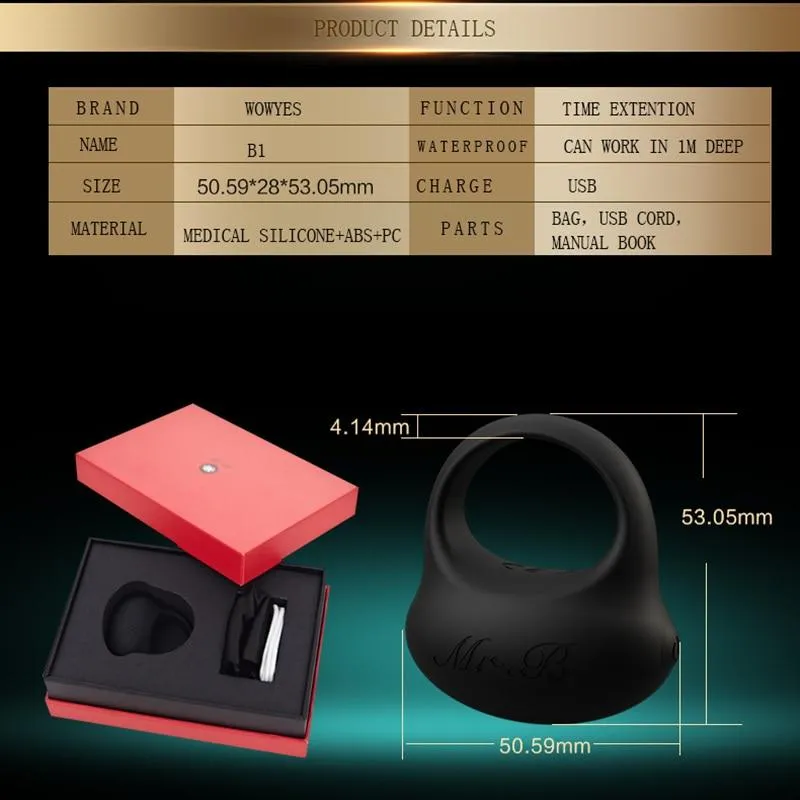 Male USB Penis Delayed Ejaculation Ring