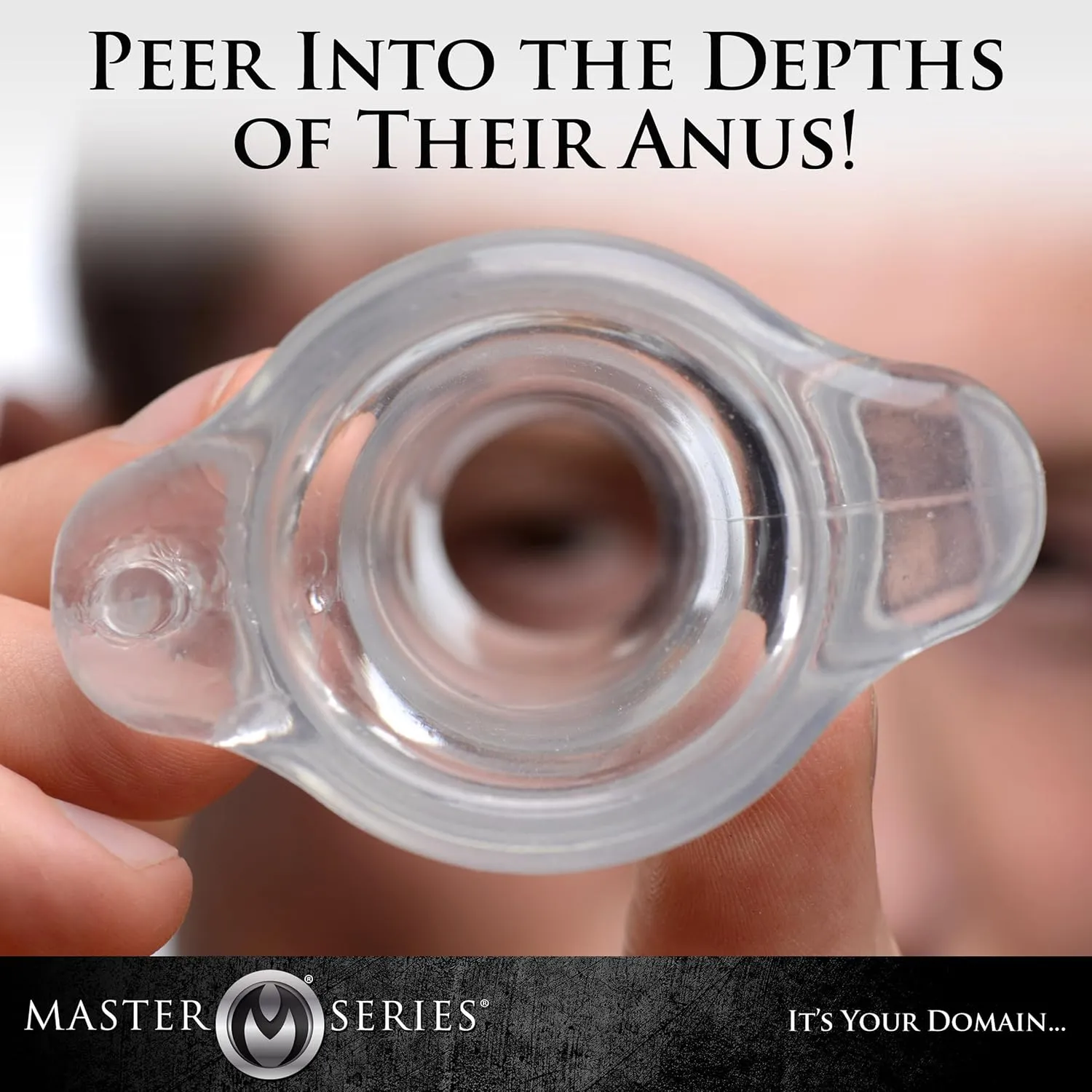 Master Series | Peephole Clear Hollow Anal Silicone Plug