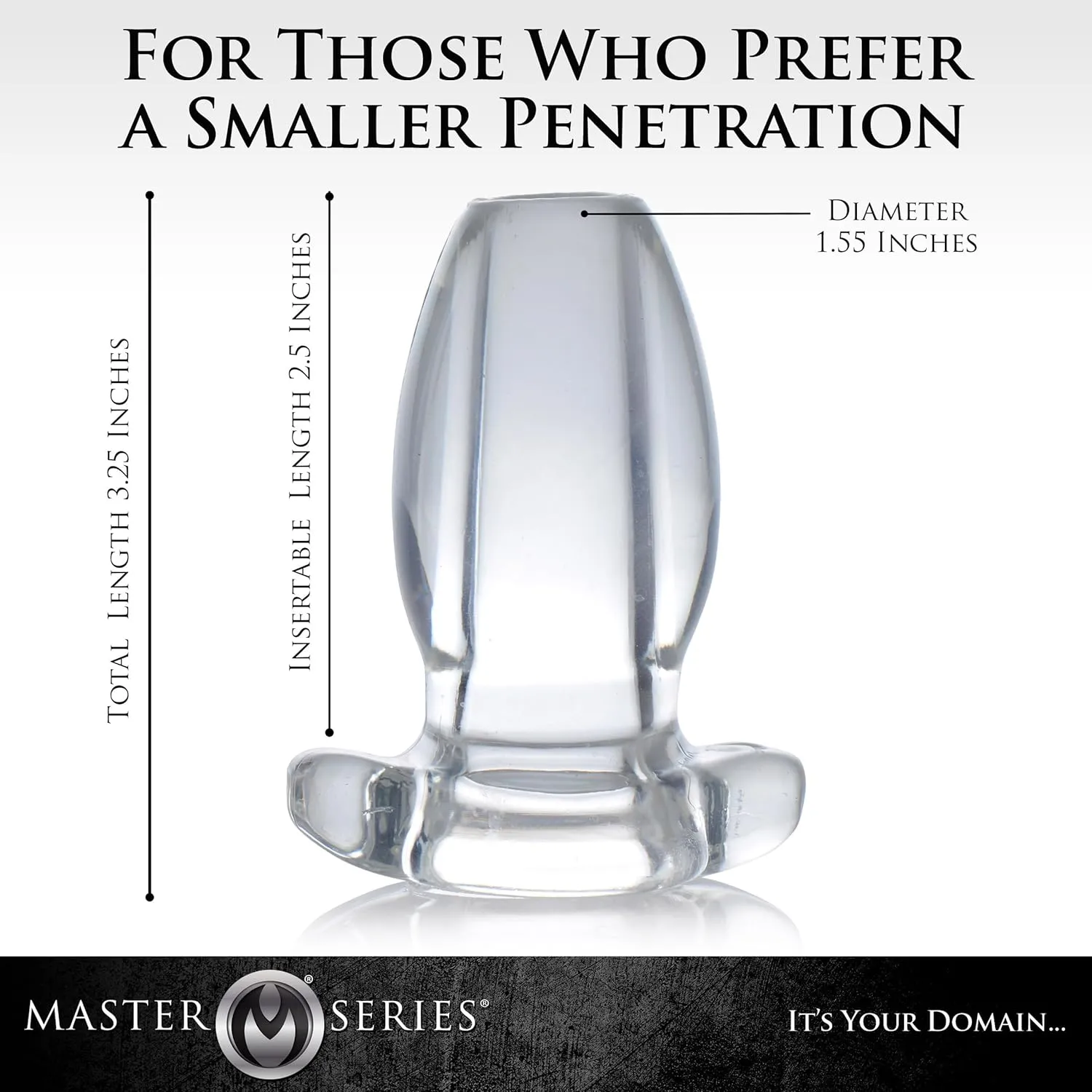 Master Series | Peephole Clear Hollow Anal Silicone Plug