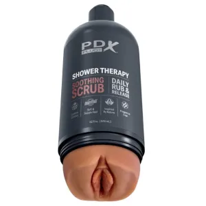 Masturbator PDX PLUS  Discreet Stroker Soothing Scrub. în formă de gel de duș. simulare vaginală realistă. maro