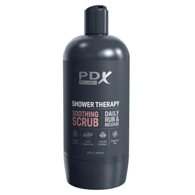 Masturbator PDX PLUS  Discreet Stroker Soothing Scrub. în formă de gel de duș. simulare vaginală realistă. maro