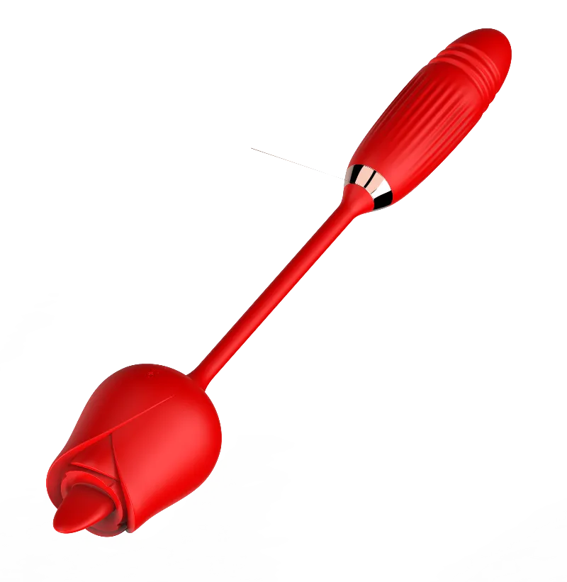 MELO Clit Licking & Thrusting Rose Vibrator