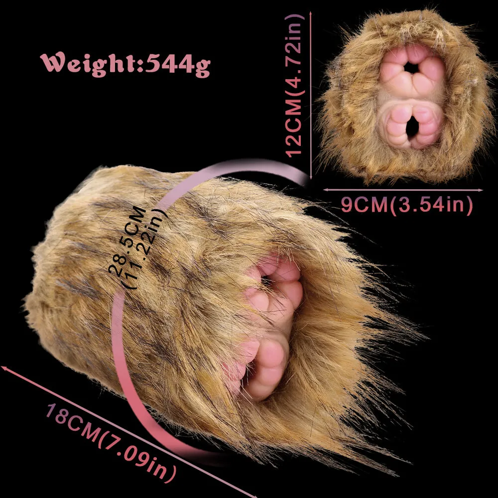 Monkey Pussy Male Masturbator - Fur Dual Vaginal Penis Masturbation Sex Toy for Men