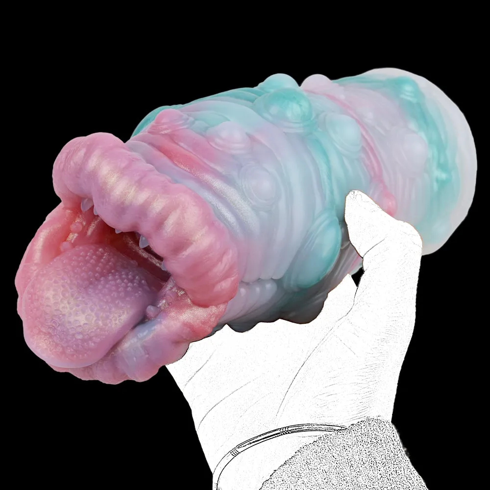 Monster Oral Sex Pocket Pussy - Fantasy Big Mouth Penis Massager Male Masturbator