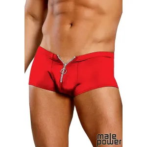 Nylon Spandex Zipper Boxers by Male Power