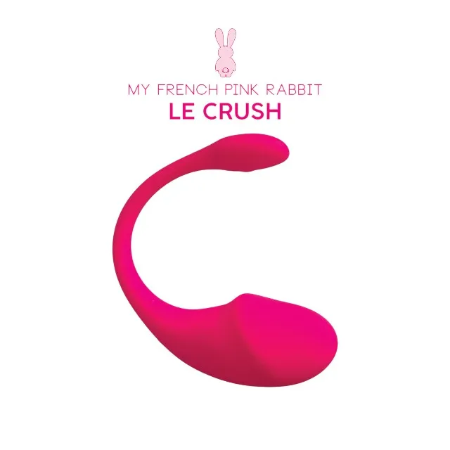 Ou vibrator LE CRUSH V5 App. pentru stimularea punctului G. control prin aplicație. 10 funcții de vibrație. rezistent la apă. roz