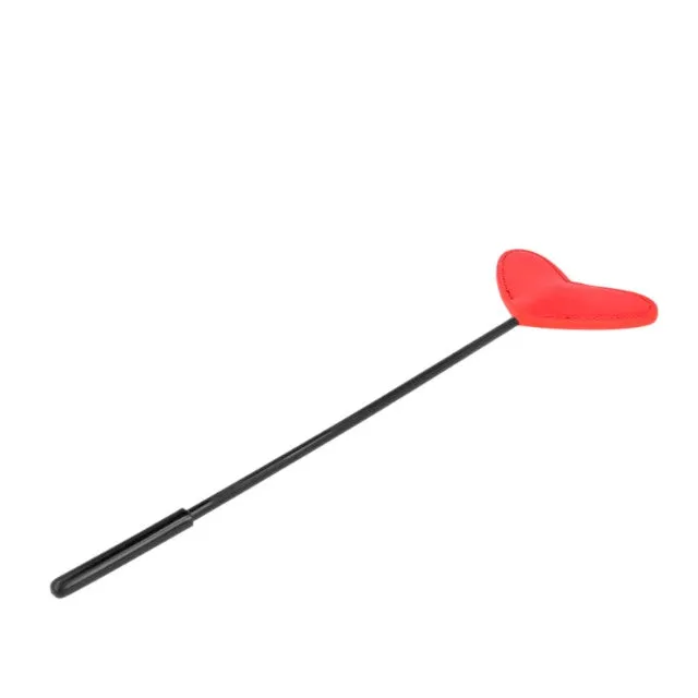 Paleta KINK - RED HEART. pentru jocuri erotice BDSM. din piele. cu inima. rosu /negru 10 cm