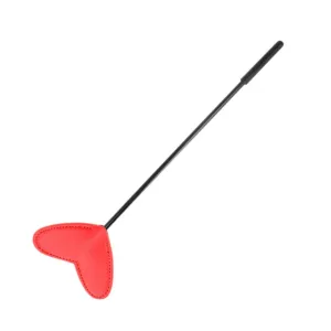Paleta KINK - RED HEART. pentru jocuri erotice BDSM. din piele. cu inima. rosu /negru 10 cm