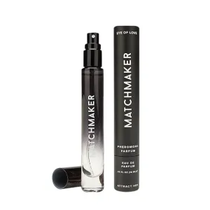 Parfum cu feromoni EYE OF LOVE Matchmaker. pentru bărbați. cu note de cedru. coacăze negre și lămâie. culoare negru. 10 ml