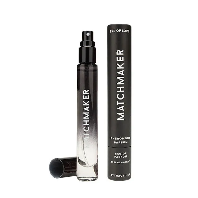 Parfum cu feromoni EYE OF LOVE Matchmaker. pentru bărbați. cu note de cedru. coacăze negre și lămâie. culoare negru. 10 ml
