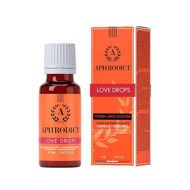 Picături afrodisiace APHRODICT Love Drops. pentru creșterea libidoului feminin și orgasm intens. cu ghimbir și urzică. 20 ml