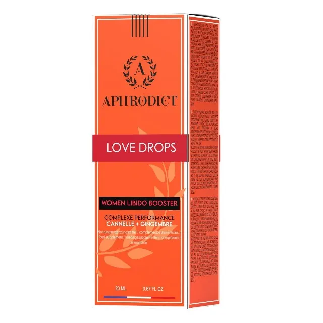 Picături afrodisiace APHRODICT Love Drops. pentru creșterea libidoului feminin și orgasm intens. cu ghimbir și urzică. 20 ml