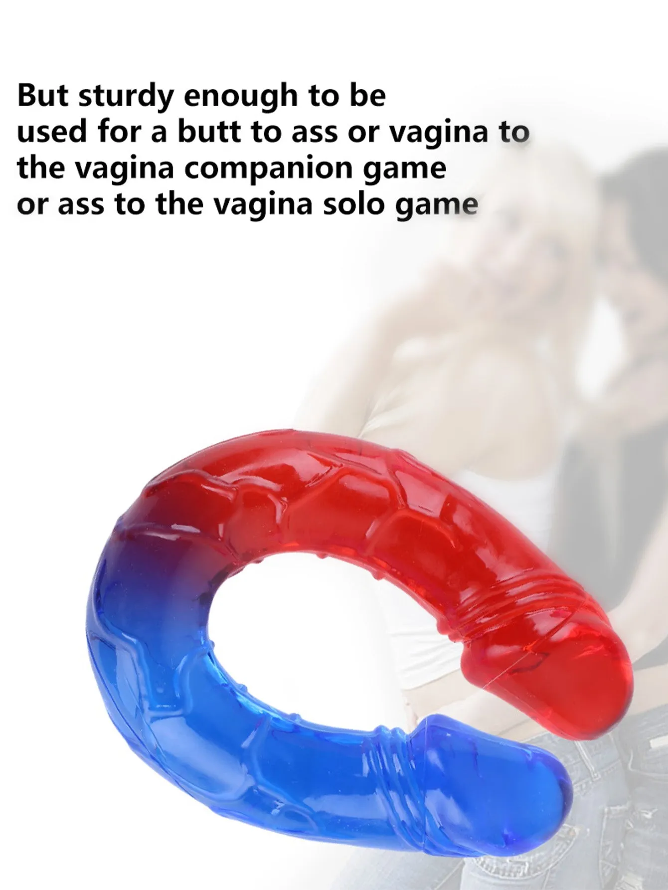 Rainbow Double Sided Dildo - 12 inch Silicone Realistic Anal Dildo Couple Sex Toys