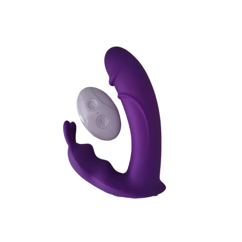 Remote Control Clitoral G Spot Vibrator - Rabbit Clit Clamps Anal Dildo Female Sex Toy