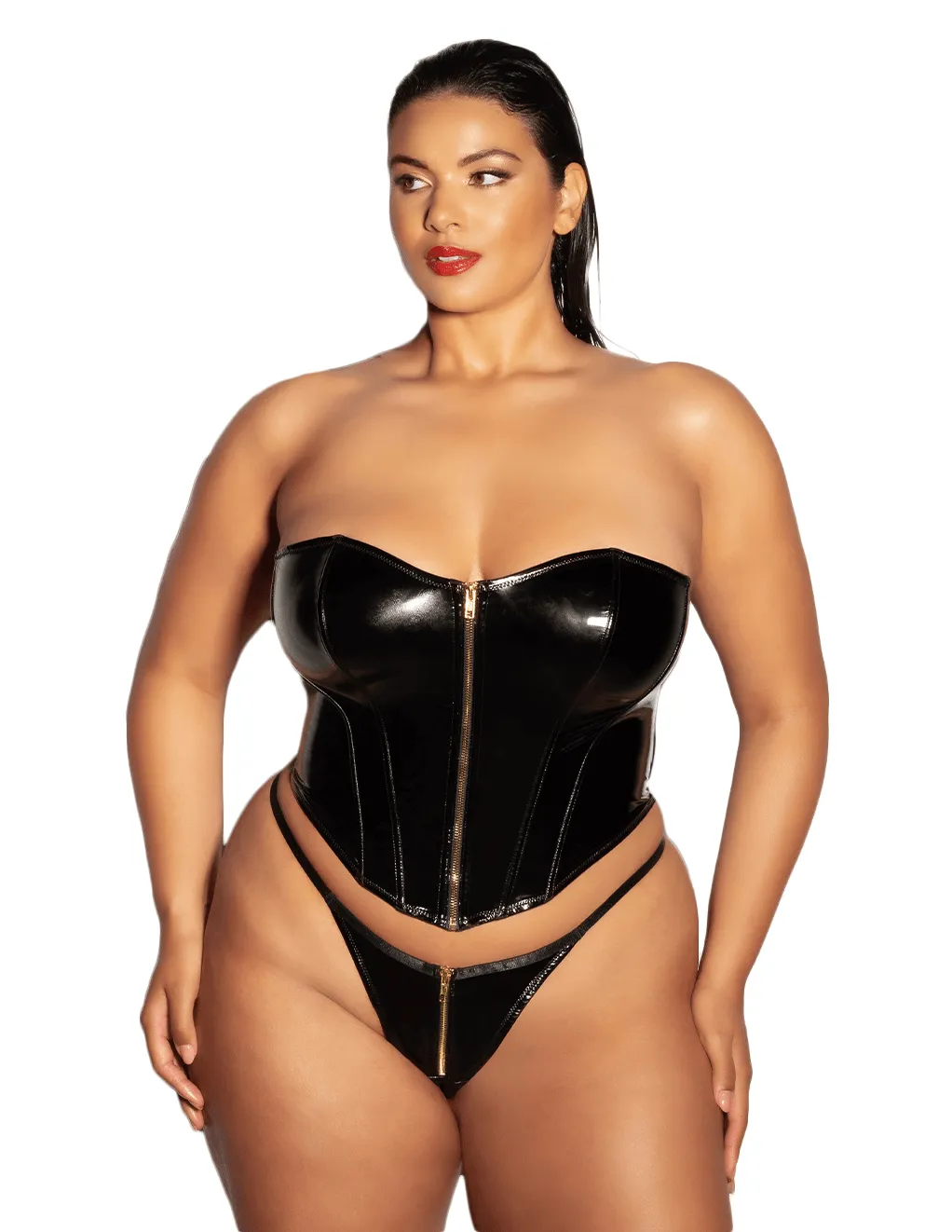 Rider Vinyl Bustier Set