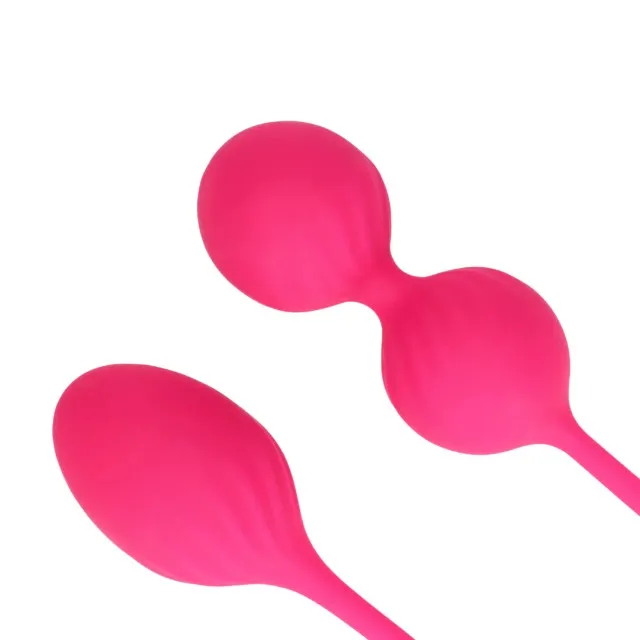 Set bile kegel LOVELINE 2 Piece Thumping Kegel Ball Set. pentru tonifierea mușchilor pelvieni. rezistente la apă. roz