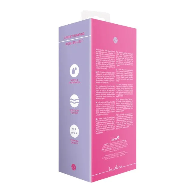 Set bile kegel LOVELINE 2 Piece Thumping Kegel Ball Set. pentru tonifierea mușchilor pelvieni. rezistente la apă. roz