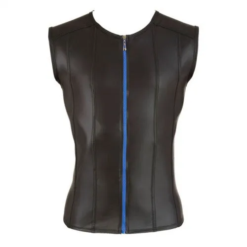 Shiny Matte Shirt with Zip