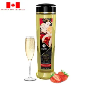 Shunga Erotic Massage Oil Sparkling Strawberry Wine 8oz