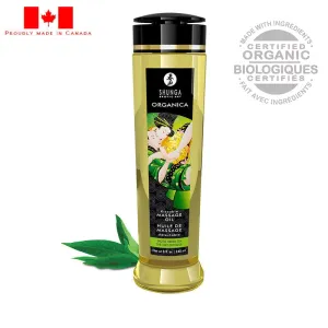 Shunga Erotic Organica Massage Oil Green Tea 8oz