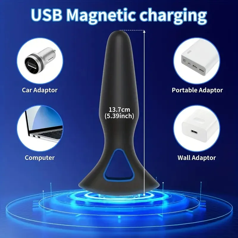 Silicone Anal Vibrator Compact Prostate Massager With 10 Vibration Modes