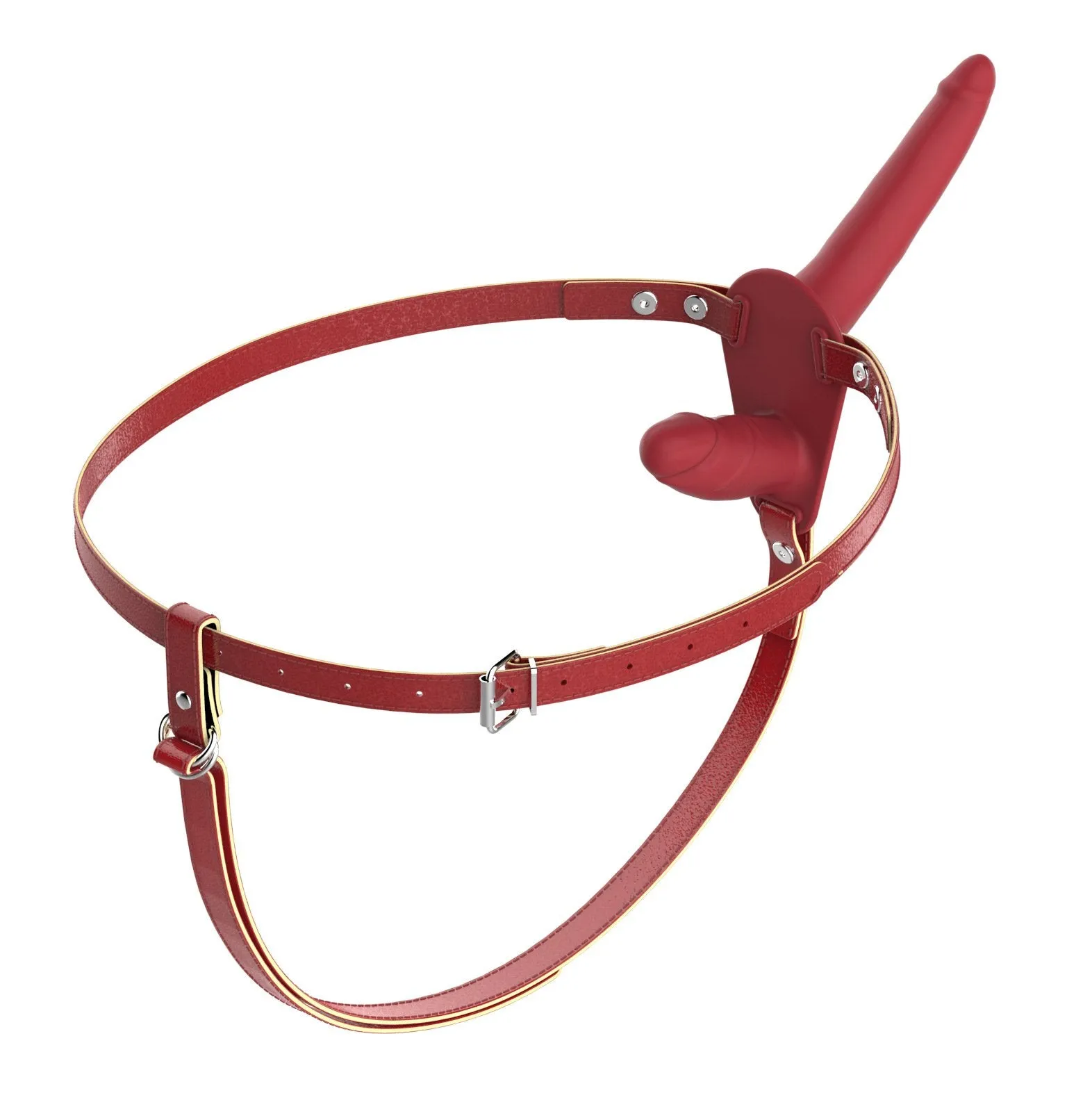 Silicone Double Penis Hollow Strap-On Set