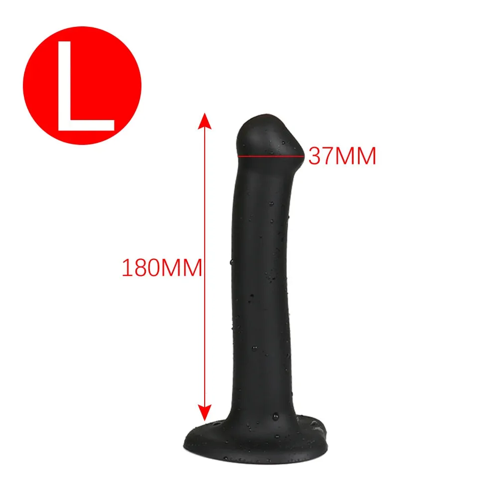 Slender Anal Dildo Butt Plug - Silicone Suction Cup Dildo G Spot Prostate Massage