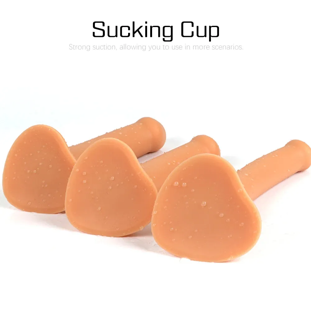 Slender Anal Dildo Butt Plug - Silicone Suction Cup Dildo G Spot Prostate Massage