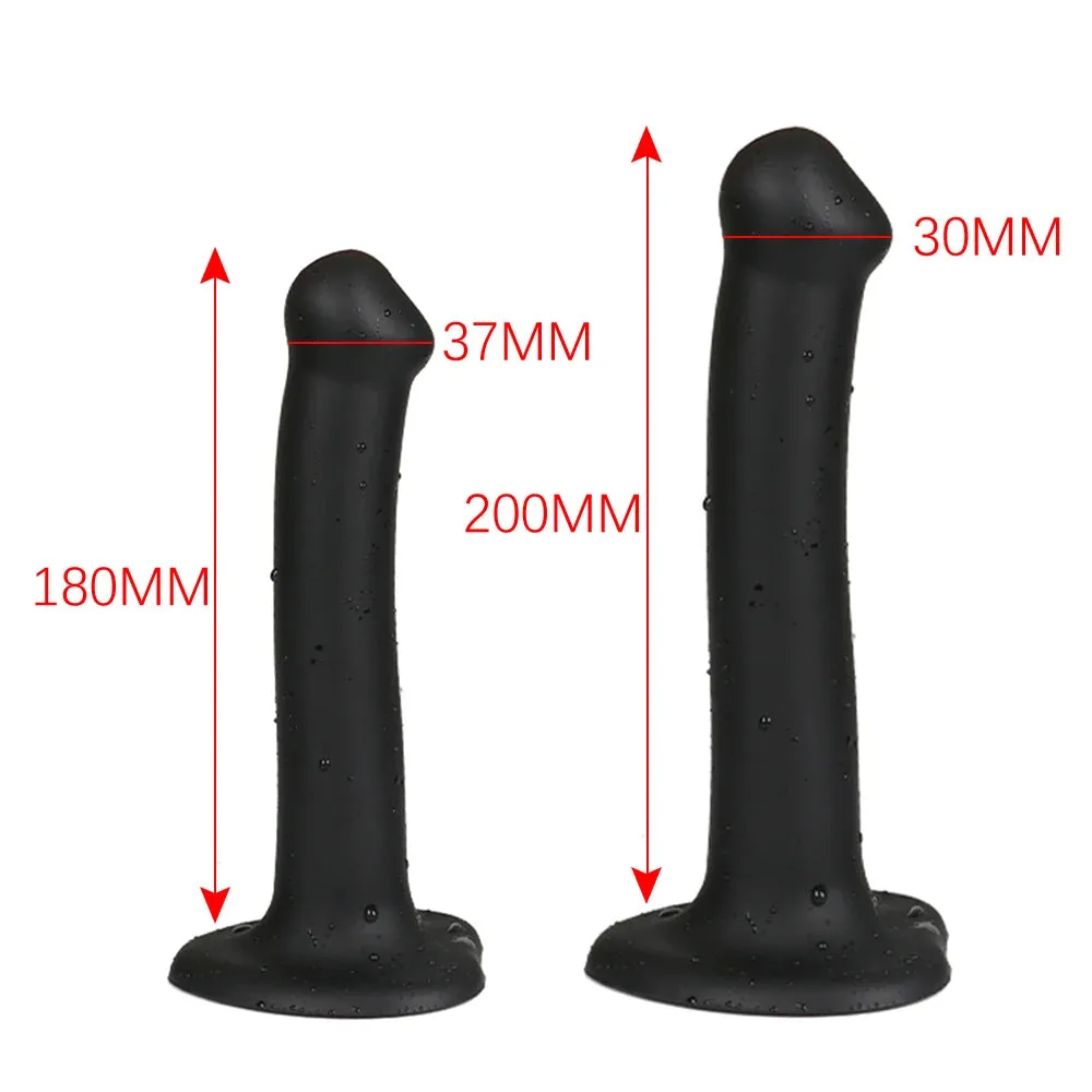 Slender Anal Dildo Butt Plug - Silicone Suction Cup Dildo G Spot Prostate Massage
