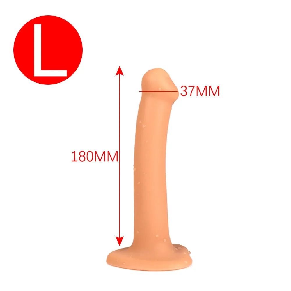 Slender Anal Dildo Butt Plug - Silicone Suction Cup Dildo G Spot Prostate Massage