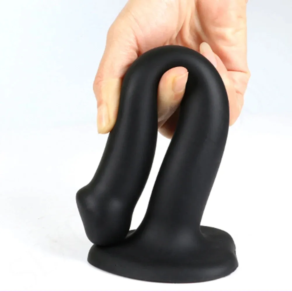 Slender Anal Dildo Butt Plug - Silicone Suction Cup Dildo G Spot Prostate Massage