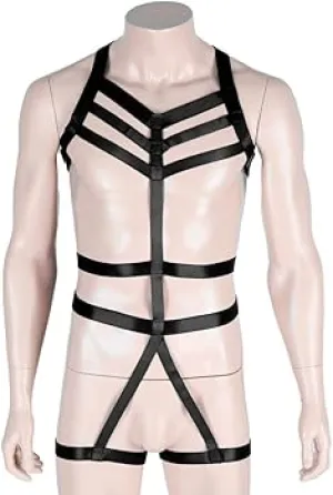 Spandax Exotic Body Strap Harness | Open Crotch Garter | Adjustable
